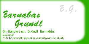 barnabas grundl business card